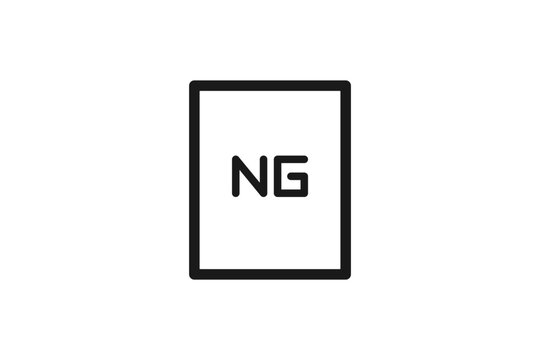 NG書類のシンプルな線画アイコン