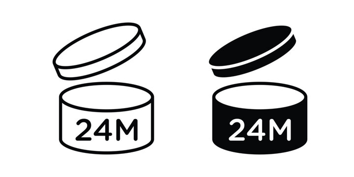 24M icon line vector set. Solid style icons