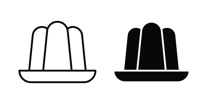 Jelly icon line vector set. Solid style icons
