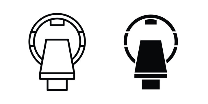 MRI scanner icon line vector set. Solid style icons