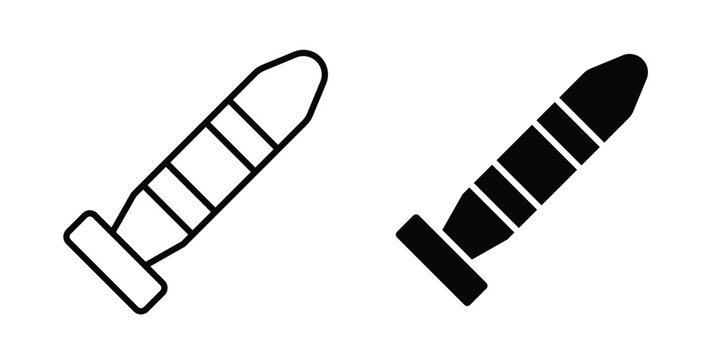 Torpedo icon line vector set. Solid style icons