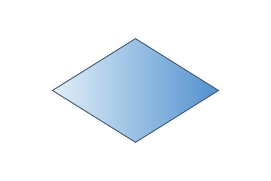 Blue gradient diamond shape with simple border illustration