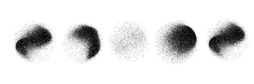 Noise grain background, pointillism dots gradient or dotwork pattern, vector stipple effect. Grain noise halftone or grainy texture or dotwork grain noise