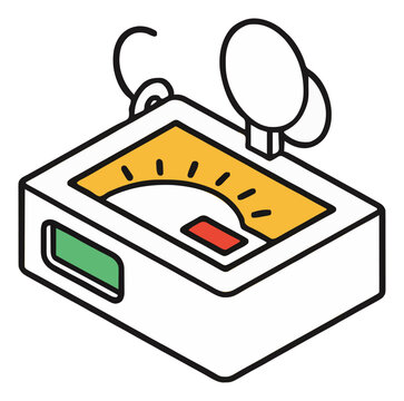 Professional digital light meter isometric illustration. Generative AI