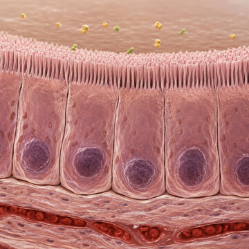 Microvilli and Intestinal Absorption Concept