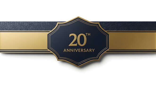 Elegant 20th Anniversary Celebration Banner Design.