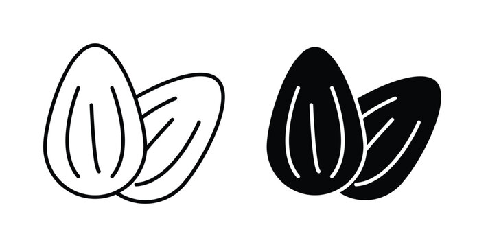 Almond icon symbol for web and ui. Vector icon