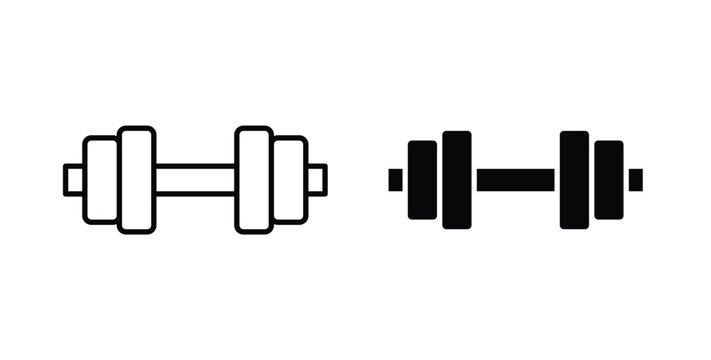 Barbell icon symbol for web and ui. Vector icon