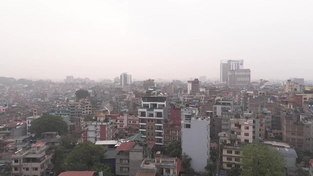 Kathmandu downtown close to the Thamel area, the most touristic area in the Nepali capital.