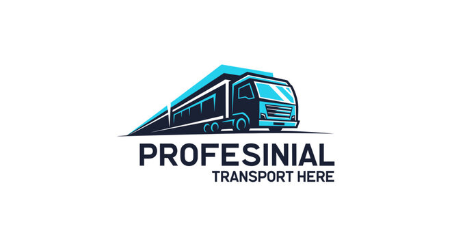 Profesinial Transport Here logo with a modern truck design.