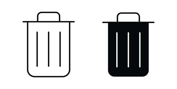 Delete icon symbol for web and ui. Vector icon
