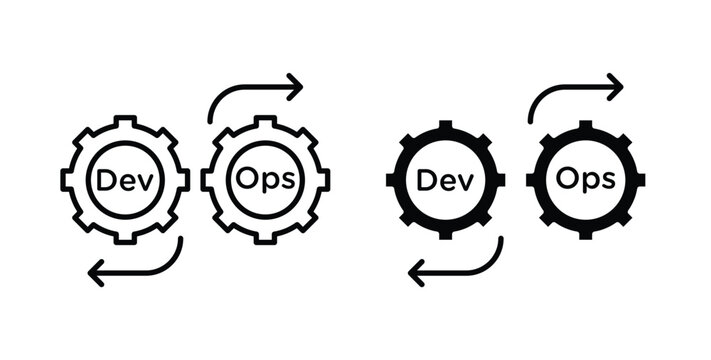 Dev ops icon symbol for web and ui. Vector icon