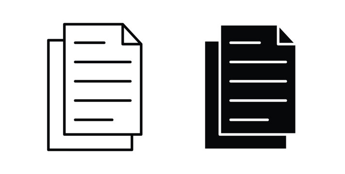 Documents icon symbol for web and ui. Vector icon