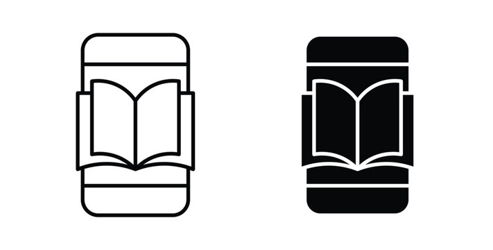 Ebook icon symbol for web and ui. Vector icon