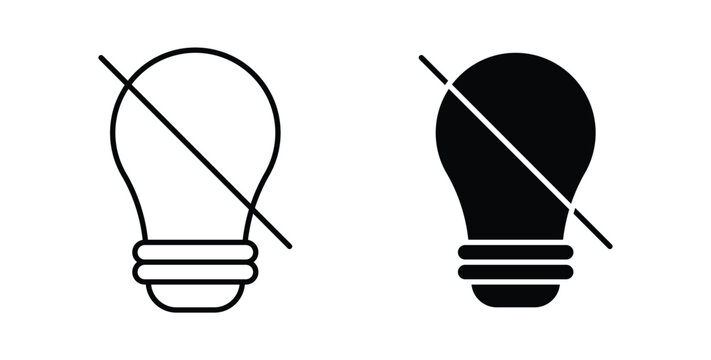 Light off icon symbol for web and ui. Vector icon
