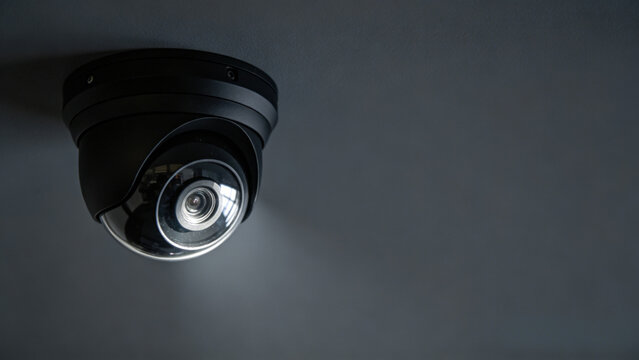 Security camera black dome