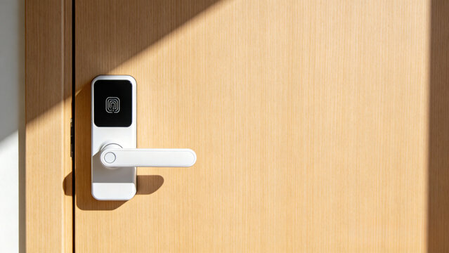 Smart lock white fingerprint