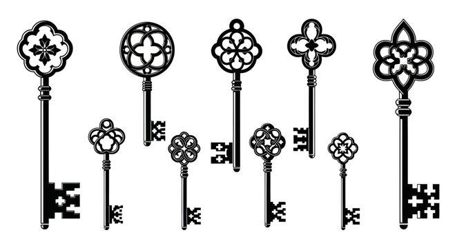 Antique Skeleton Keys Collection - Vintage Ornate Lock Picks