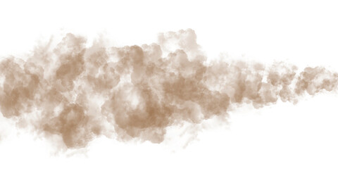 Dust sand soil smoke cloud particles isolated on transparent background © Maskahf
