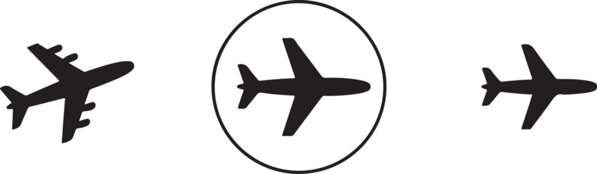 airplane icons for travel navigation airport signage