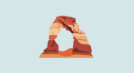 Arches National Park Delicate Arch Illustration © Raffa