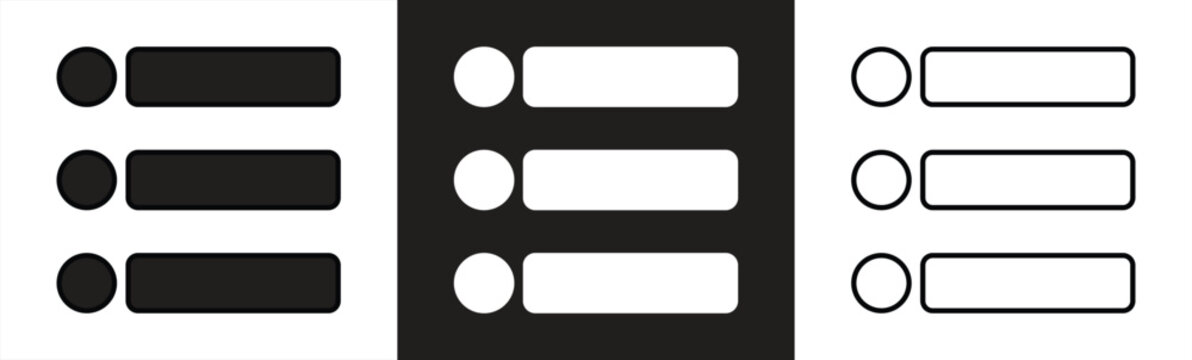 see more detail icon - more details button, push to get more icon dots symbol, three points in circle with filled, thin line, outline and stroke style for apps and website