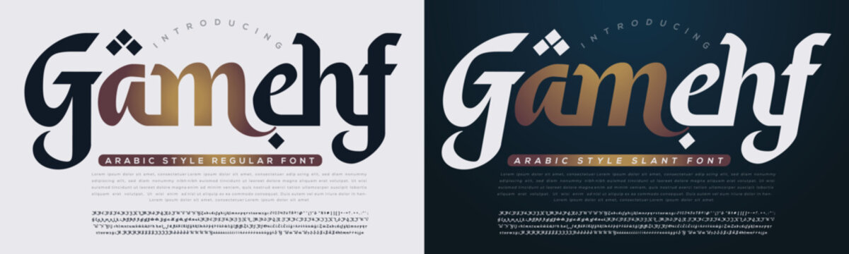 Unique Arabic Islamic style or alphabet with textured background