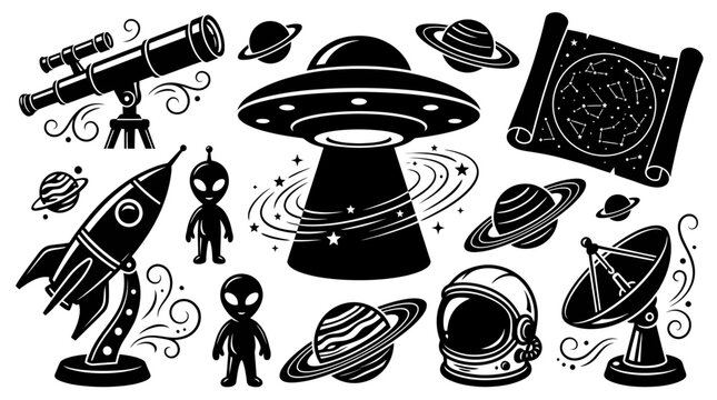 Cosmic observatory equipment pack for professional astronomers featuring radio telescopes interferometers spectrometers and photon detectors ideal
