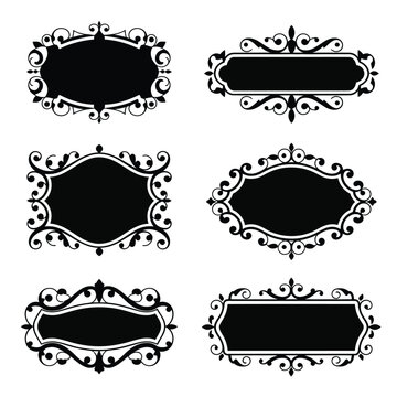 Vintage Ornamental Frame Collection Vector Design 