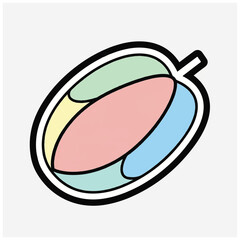 Obraz premium Colorful Pie Chart Icon Graphic Design.