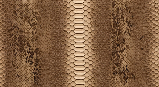 Brown snake skin texture pattern closeup