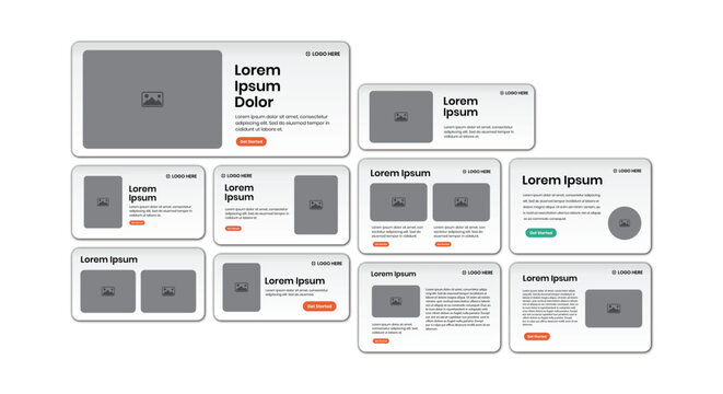 A collection of modern Bento Grid Modular Content Card Sets on a clean white background for digital design and user interface inspiration