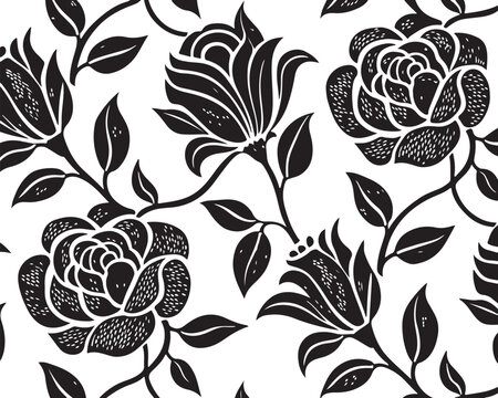 Flower motif for tattoo flash sheets