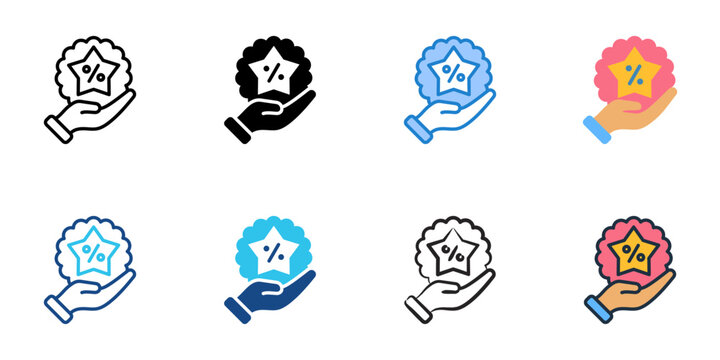 Special offer icons set multiple style collection. Editable stroke 
