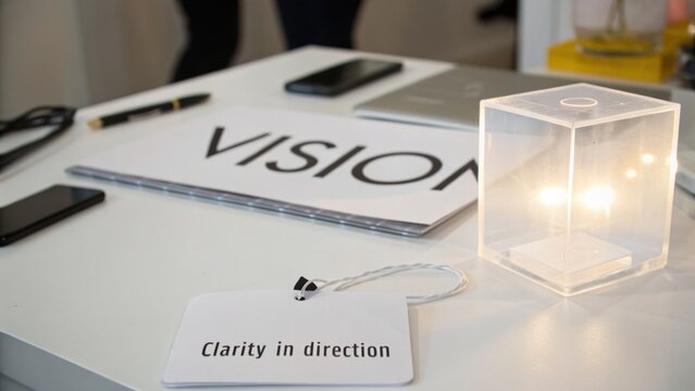 Inspirational Workspace with Vision and Clarity in Direction Focused on Creativity, Productivity, and Innovative Idea Generation for Professionals