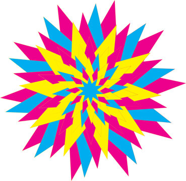 Vector illustration of an abstract colorful starburst,flower,christmas design.