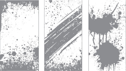 Obraz premium Abstract grunge spots with paint drip vector elements Dirty ink