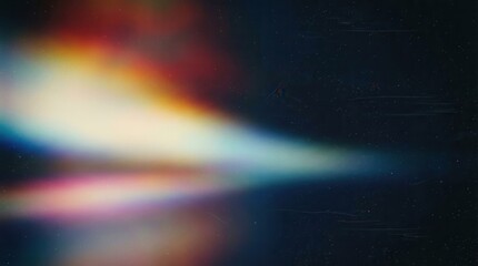 Abstract cosmic light leak background with dark space and colorful reflections for creative design projects © Alamgir@