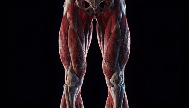 Human leg musculature and skeletal structure