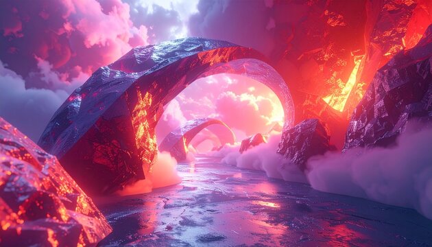 Graphics & Digital Art_Focus- Volumetric lighting, complex geometry, 
