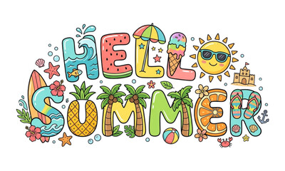 Hello summer text © Wilda