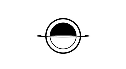 Minimalist Black Hole Icon - Abstract Space Concept © zulfa