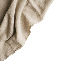 Fototapeta premium Soft beige fabric draped with elegant folds