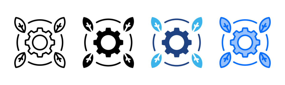 Adaptability icon set multiple style collection