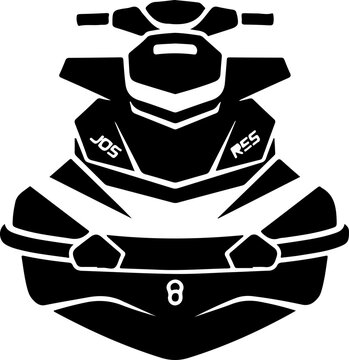 Black and white jet ski decal, motorcycle sticker, vehicle graphics, JOS RES design