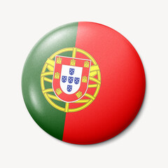 Obraz premium Portugal flag round badge illustration
