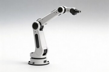 Fototapeta premium White robotic arm on white background