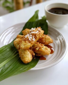 pisang goreng  Indonesian and Balinese style fried banana