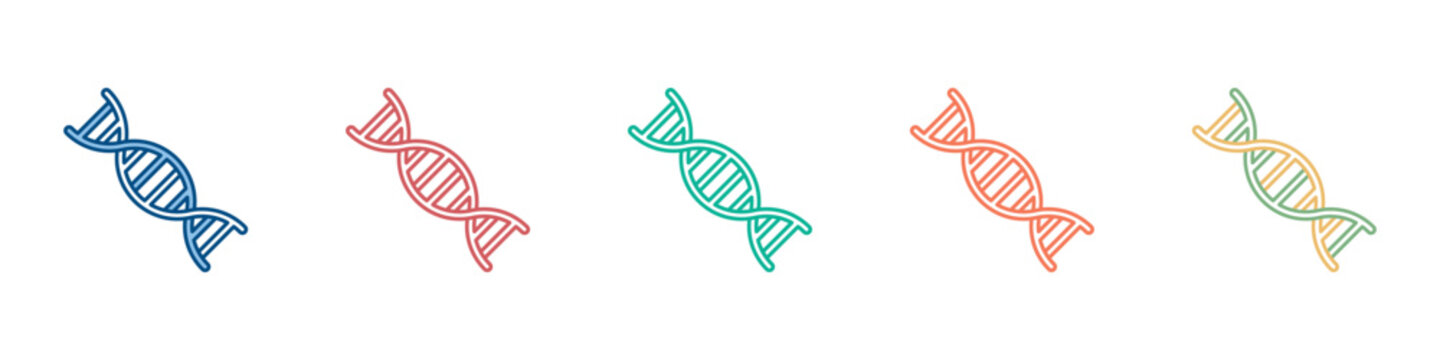Dna Icon Set Multiple Style Collection