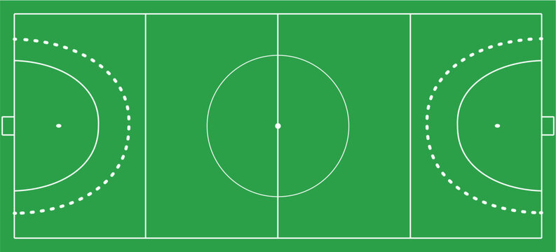 Football fields top view. Soccer grass fields with chalk lines. Green grass field background. Vector Football - Soccer Field. Scheme and marking of the football field, soccer field.
